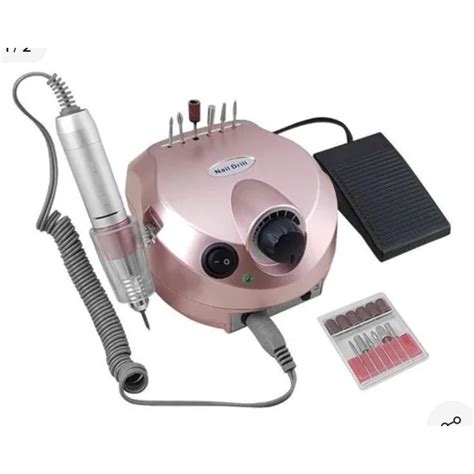 Motor Porquinho Rose Gold Nail Drill Pro Lixadeira Unha