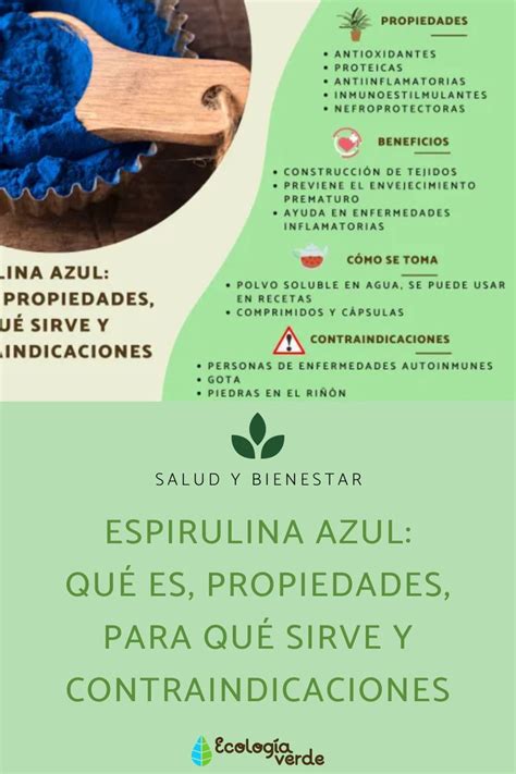 Sabes Qu Es La Espirulina Azul Descubre Sus Propiedades Para Qu