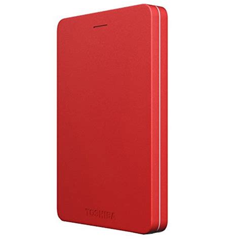 Toshiba 1 ТБ Внешний жесткий диск Canvio Alumy 1TB Red Portable HDD ...