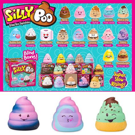 Silly poo squishy blind box 7*6.5*6.5cm licensed slow rising with ...