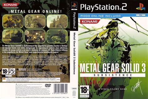 Metal Gear Solid 3 Subsistence PS2 Cover