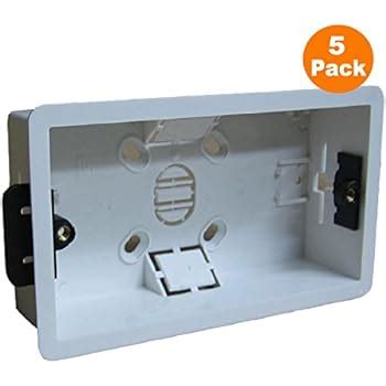 Double Wall Socket Back Box Pattress Twin Gang Switched Plug