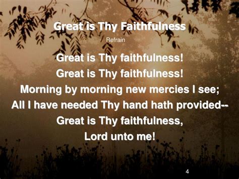 Great Is Thy Faithfulness Lyrics