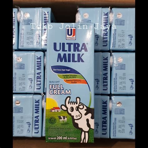 Jual 200ml Susu Uht Ultra Milk Full Cream Susu Uht Ultra Milk