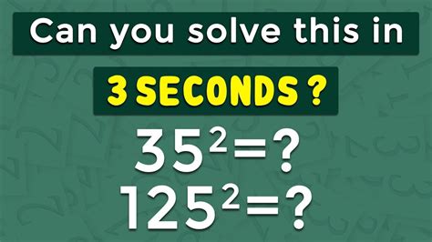 Fast Way To Find Out The Square Of Any Number In Just 3 Seconds Best