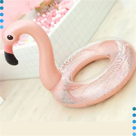 Boia Flamingo Ros Glitter Boia Unic Rnio Gigante Piscina