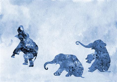 Three Baby Elephants Blue Digital Art By Erzebet S Fine Art America