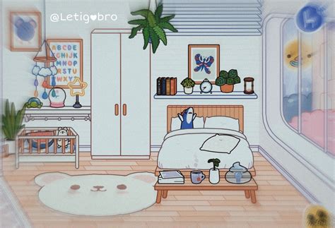 тока бока обустройство спальня toca boca house design