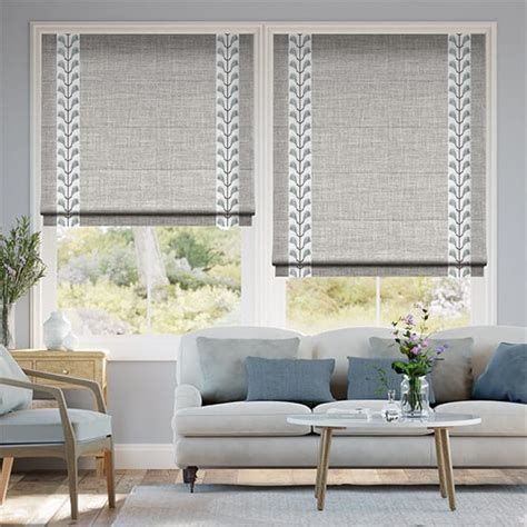 Arlo Modern Grey And Chatsworth Mineral Roman Blind