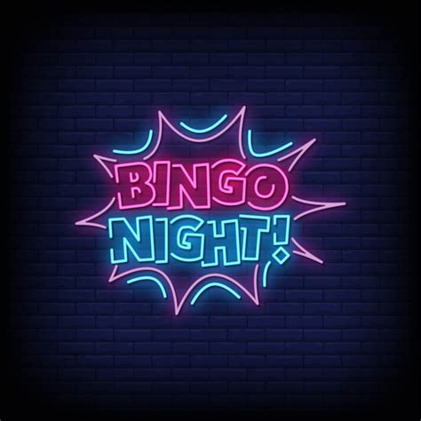 Premium Vector Bingo Night Neon Signs Style Text