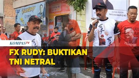 Kata Fx Rudy Soal Relawan Ganjar Mahfud Dianiaya Oknum Tni Di Boyolali