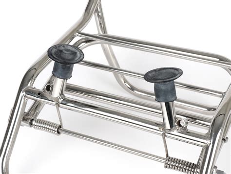 Vespa Madrid Rack Rear Fold Down Carrier In Chrome For Vbb Sprint