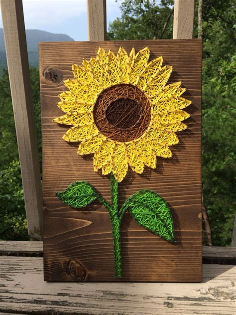 Sunflower String Art Pattern Printable