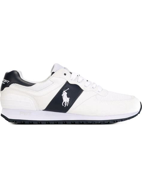 Lyst - Polo Ralph Lauren Paneled Lace-up Sneakers in White for Men