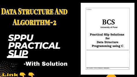 Data Structure And Algorithm Lab Course Sem Iv Practical Slips