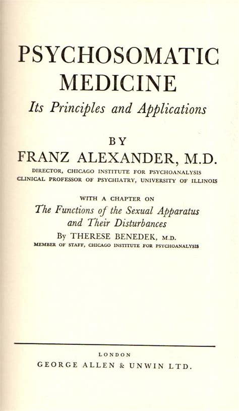 Psychosomatic medicine: Its principles and applications: Amazon.co.uk ...