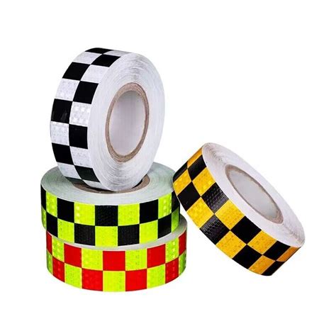 3M 10M 25M 38M Chequer Reflective Tape Conspicuity Sticker Safety