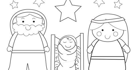 Dibujos para colorear del nacimiento de Jesús en un pesebre de Belén