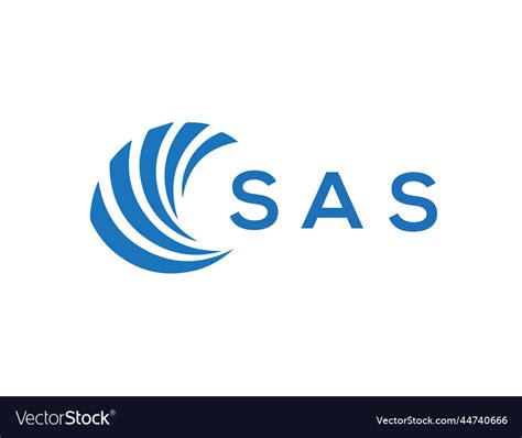 Sas letter logo design on white background Vector Image