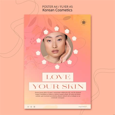 Premium Psd Korean Cosmetics Poster Template