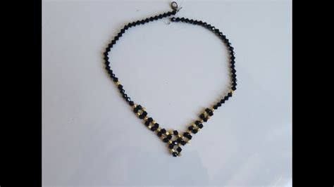 Diy Swarovski Black Bicone Necklace How To Make Swarovski Bicone