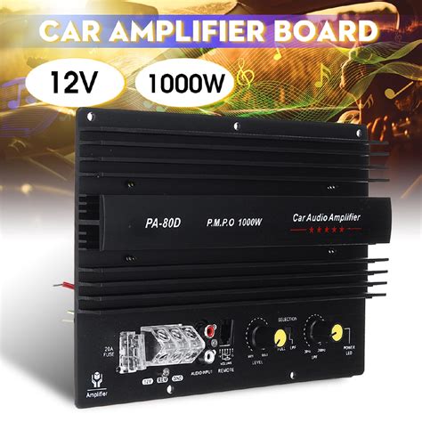 12V 1000W Mono Car Audio High Power Amplifier Powerful Bass Board