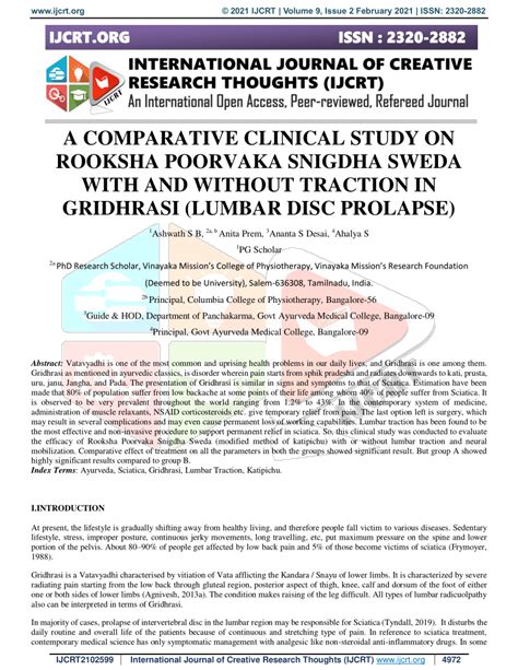 PDF A COMPARATIVE CLINICAL STUDY ON ROOKSHA POORVAKA SNIGDHA SWEDA