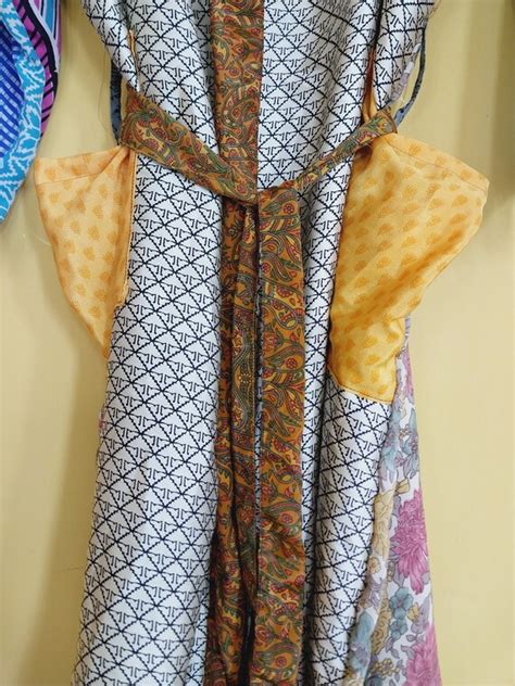 Recycled Silky Sari Kimono Upcycled Saree Kimono Ro Gem