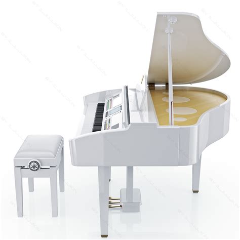 3d digital grand piano yamaha model