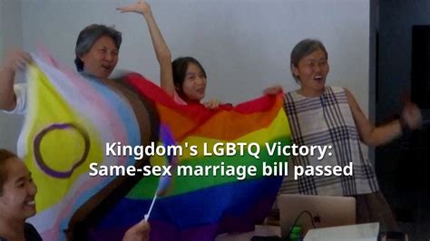 Tears Of Joy As Thailand Passes Bill Legalizing Same Sex Unions Youtube