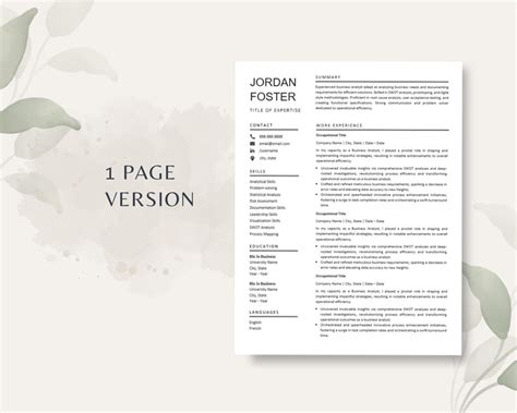 ATS Resume Template Word Mac Pages Google Docs Template Simple Clean