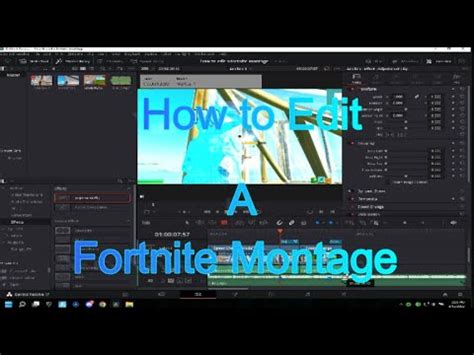 How To Edit A Fortnite Montage For Beginners Free Presets Davinci