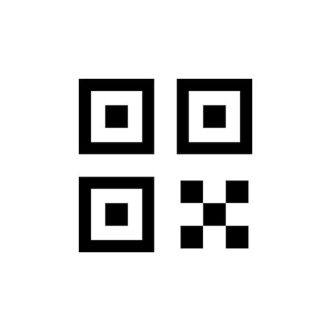 Qr Code Symbol Symbol Zum Scannen Des Qr Codes Premium Vektor