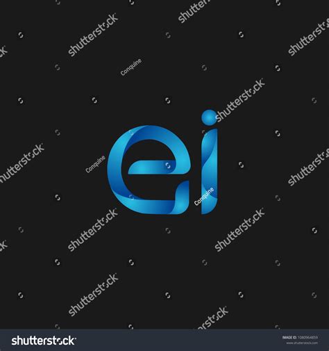 Initial Letter Ei Logo Design Stock Vector Royalty Free 1080964859