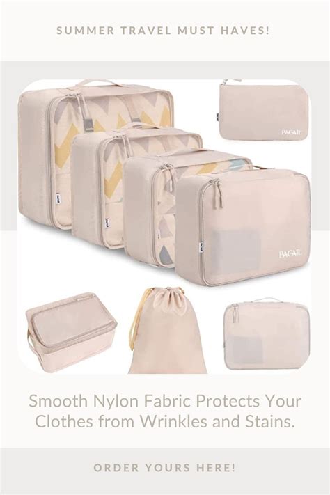 BAGAIL 8 Set Packing Cubes Luggage Organizers