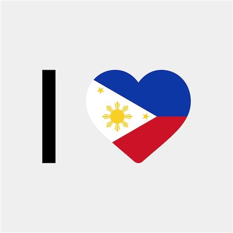 Premium Vector I Love Philippines Country Heart Vector Illustration