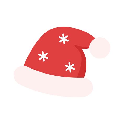 Cute Santa Hat In Flat Style Isolated On White Background Vector Illustration 14890595 Vector