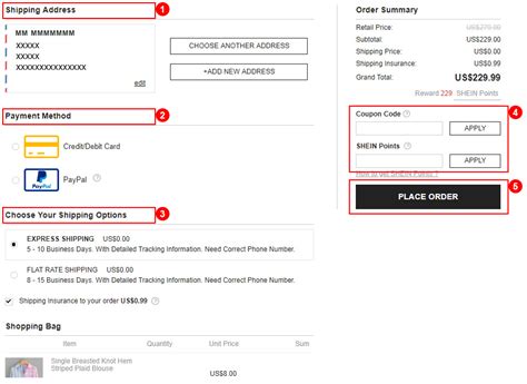 How To Order Page Shein Asia