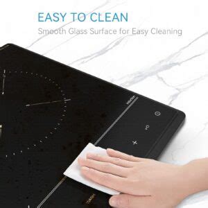Hermitlux Portable Induction Cooktop W Professional Hot Plate With Sensor Touch Safety