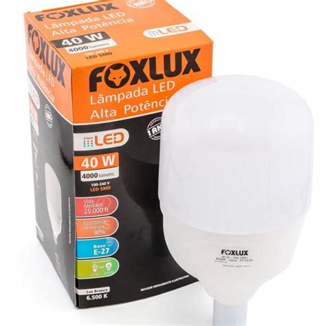 Lâmpada Led Alta Potência Branca 40w 6500k Bivolt Foxlux Leroy Merlin