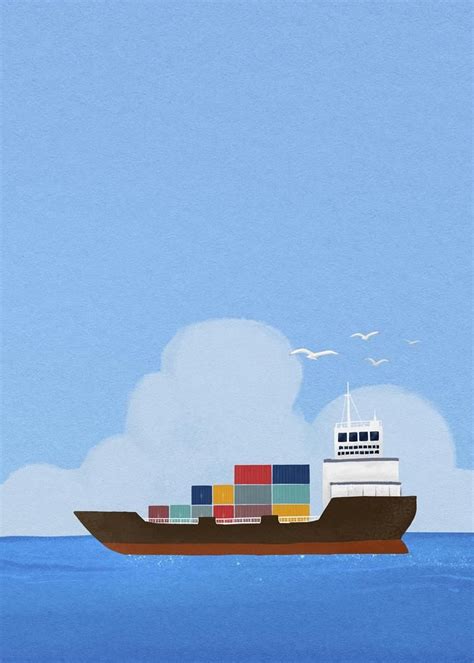 Download premium image of Cargo shipping background, logistics industry illustration by Busbus ...