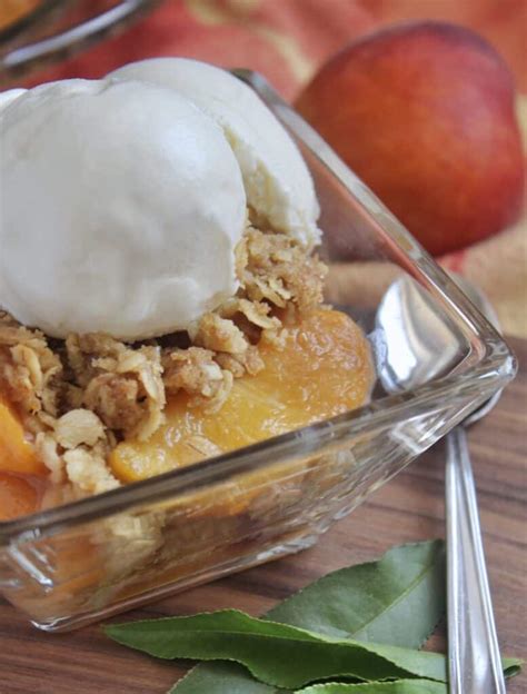 Peach Crisp Using Fresh Canned Or Frozen Peaches Christinas Cucina