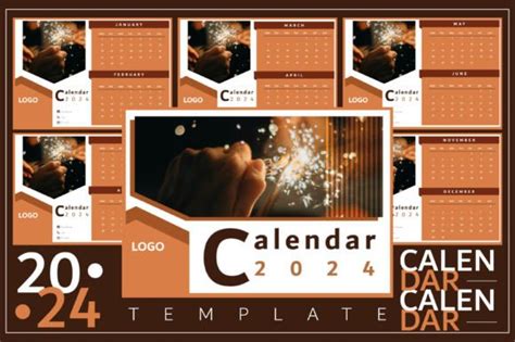 2024 Calendar Template Graphic By Youcef Rz · Creative Fabrica