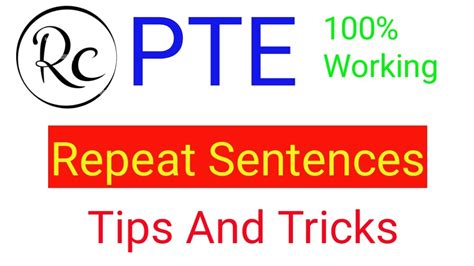 Pte Repeat Sentence Tips And Tricks How To Improve Speaking Repeat