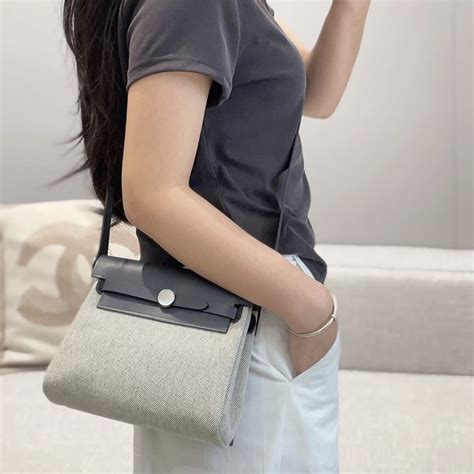 hermes mini herbag canvans  ardoise phw paris insider hk limited