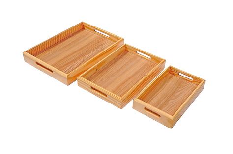 WOODKIT KITCHENWARE Wooden Rectangular Shape Tray For Serving