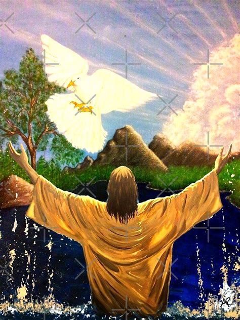 "Baptism of Jesus Painting" Poster for Sale by AmyJoDesigns | Redbubble