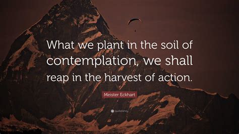 Meister Eckhart Quote What We Plant In The Soil Of Contemplation We