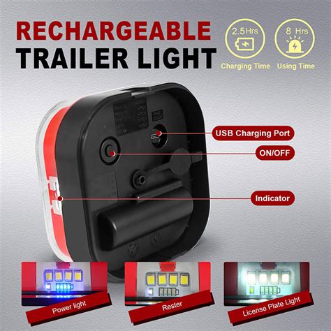 AgriEyes T28 Halo Wireless Trailer Lights Kit 2 Mounting Options