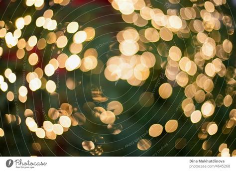 Defocused gold lights bokeh background. Christmas lights bokeh texture ...